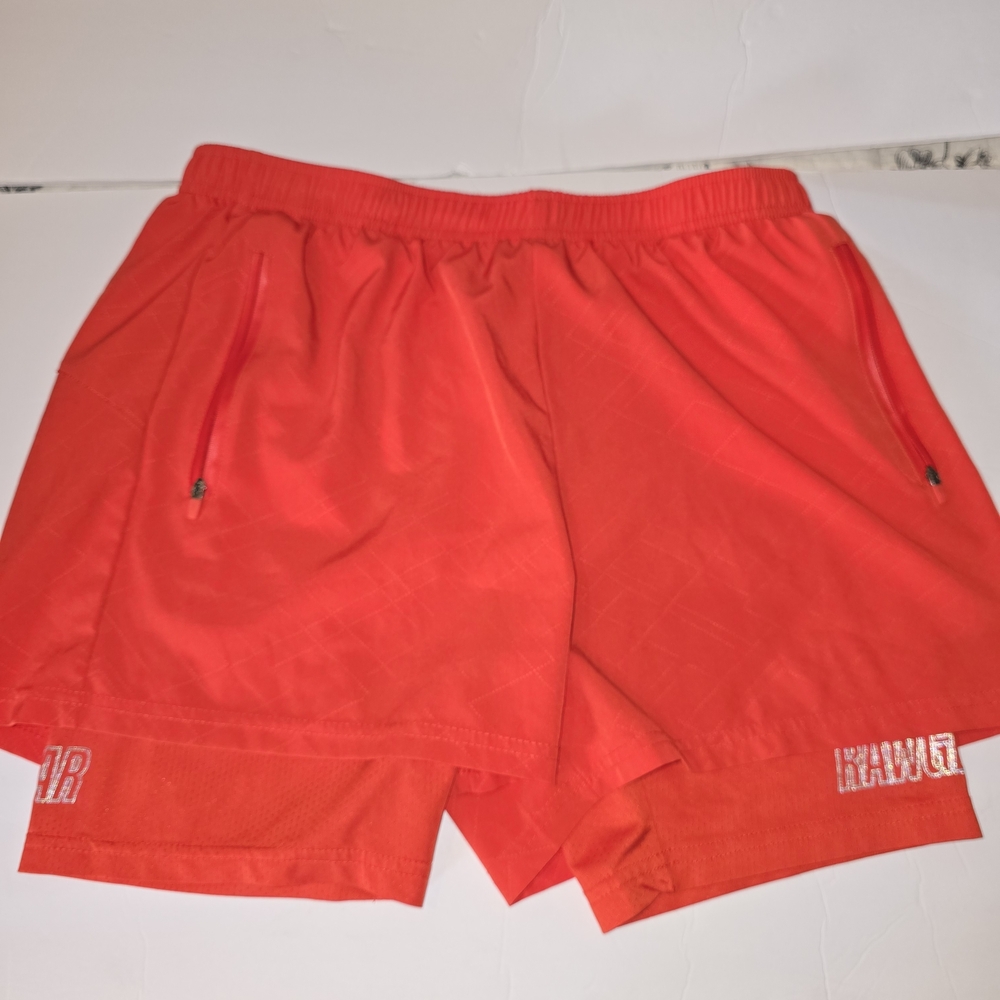 HAWQ Men's Vibrant Red Athletic Shorts
